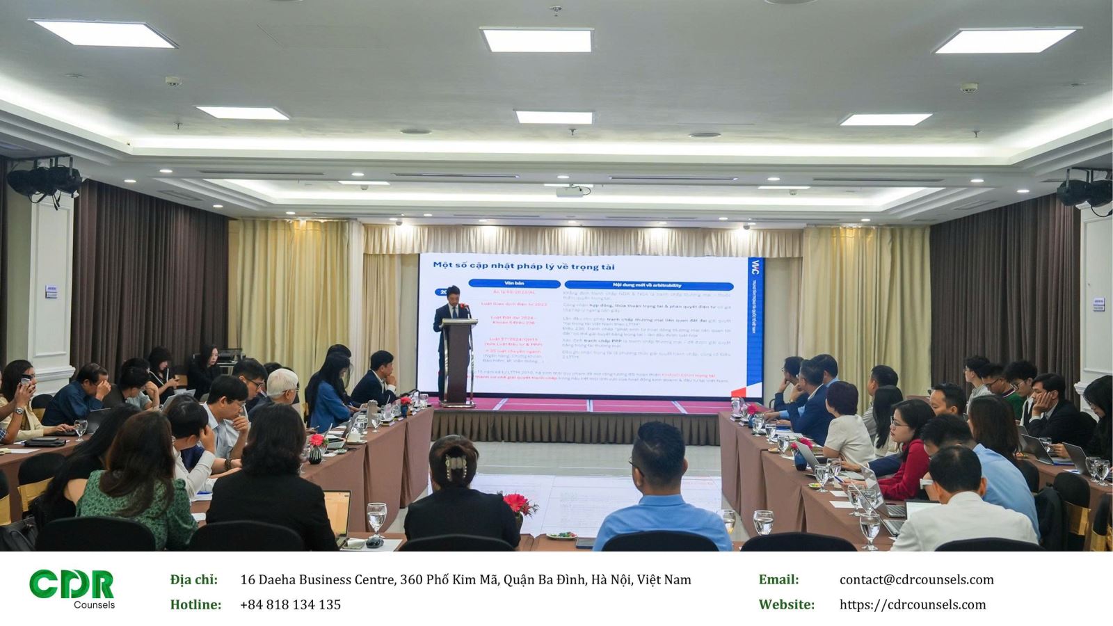 Luật sư CDR Counsels tham gia buổi tọa đàm về tham vấn ý kiến sửa đổi Quy tắc tố tụng trọng tài VIAC về thành lập Hội đồng trọng tài & hướng dẫn quản lý vụ kiện trên nền tảng VIAC.ECASE